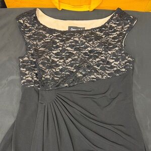 Connected petite Elegant Black Lace Dress size 10P ADI